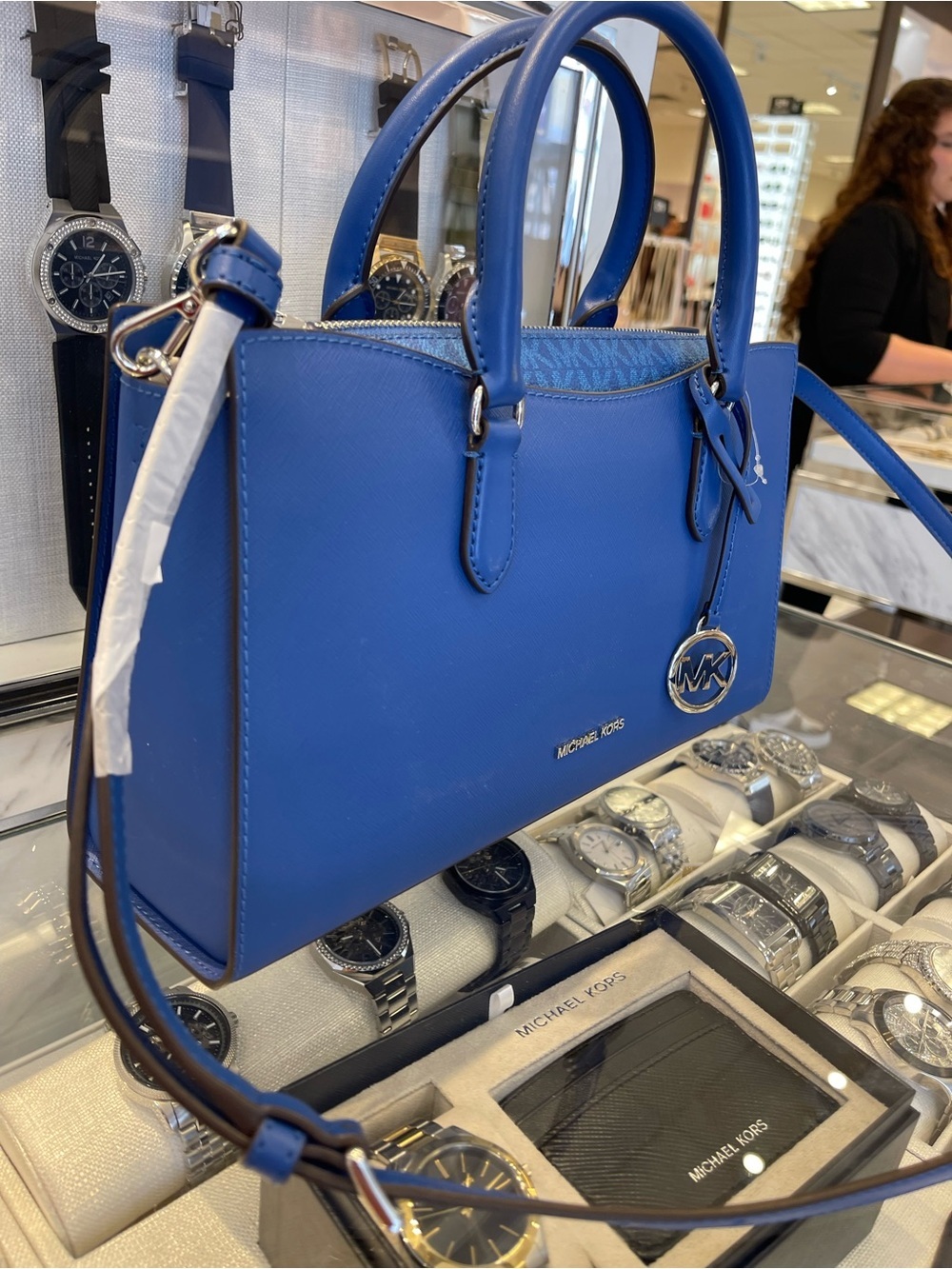 MICHAEL KORS Arden Md Top-Zip EW Leather Tote Crossbody Satchel
Galaxy Blue
NWT - Picture 11 of 16
